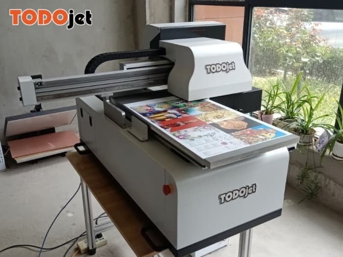 Hot in Hungary 2 Print heads flatbed inkjet UV Printer a1 uv flatbed plotter UV6090