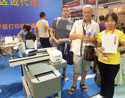 A3 UV printer show at Guangzhou DPES Expo 2018