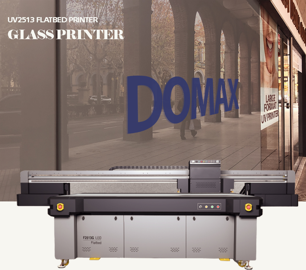 Top selling DOMAX 2513 UV 3d effect printing machine flatbed printer with 2 G5 heads