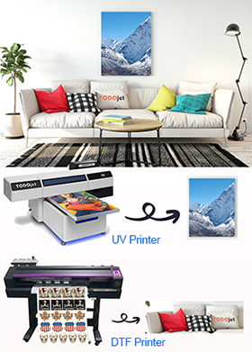 TODOjet Printer Application-home decoration with UV printer and DTF printer