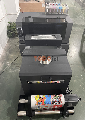 Two heads XP600 A3 DTF printer with powder shaking machine