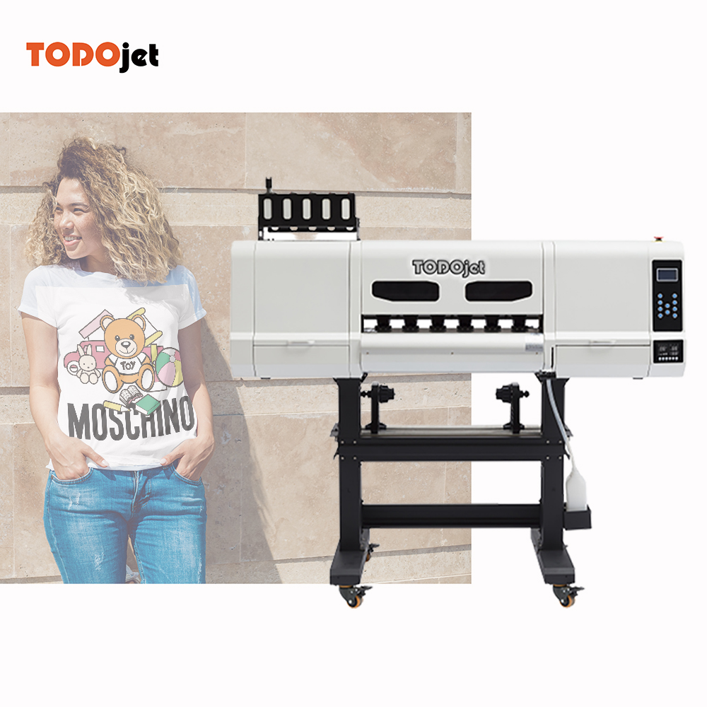Hot sale digital dtf 60cm printer PET film heat transfer printer Tshirt printing machine with double head