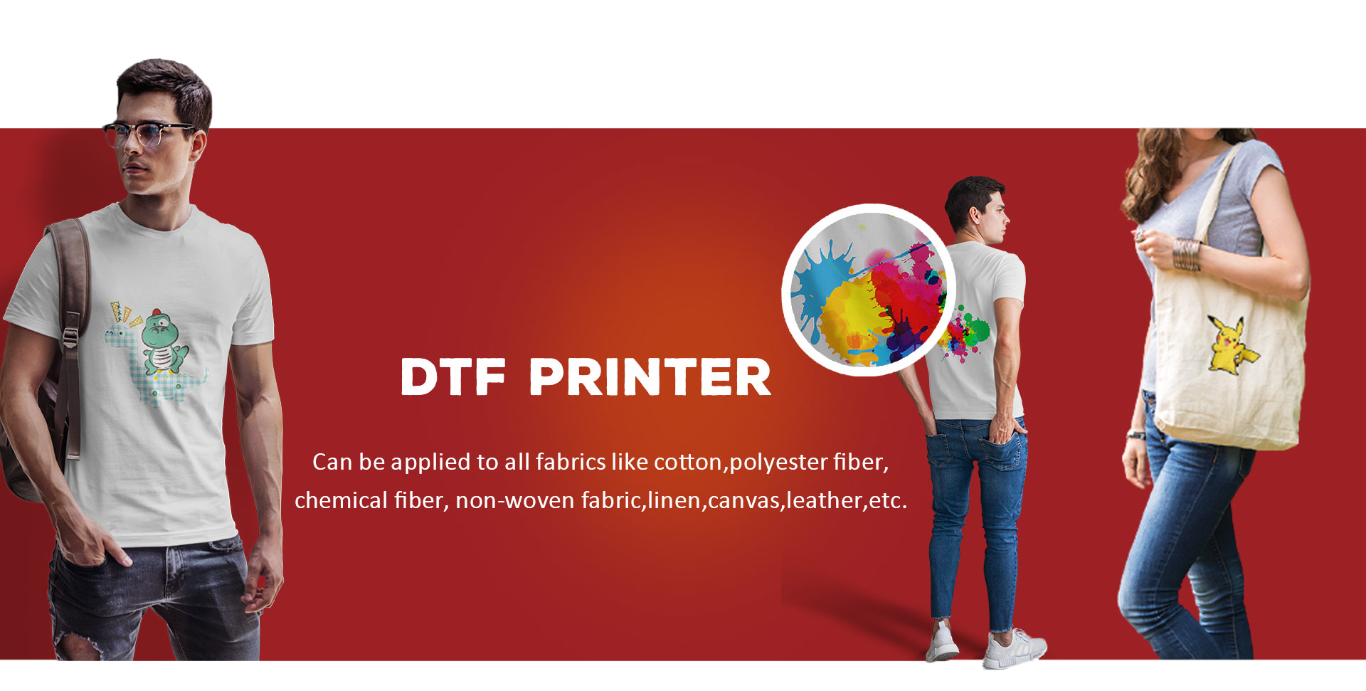 DTF white ink printer heat transfer PET film t-shirt DTF printer I3200 t-shirt printing machine with powder shaking machine