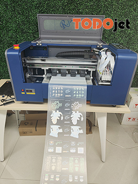A3 DTF printer with two XP600 heads support fluorecent ink printing