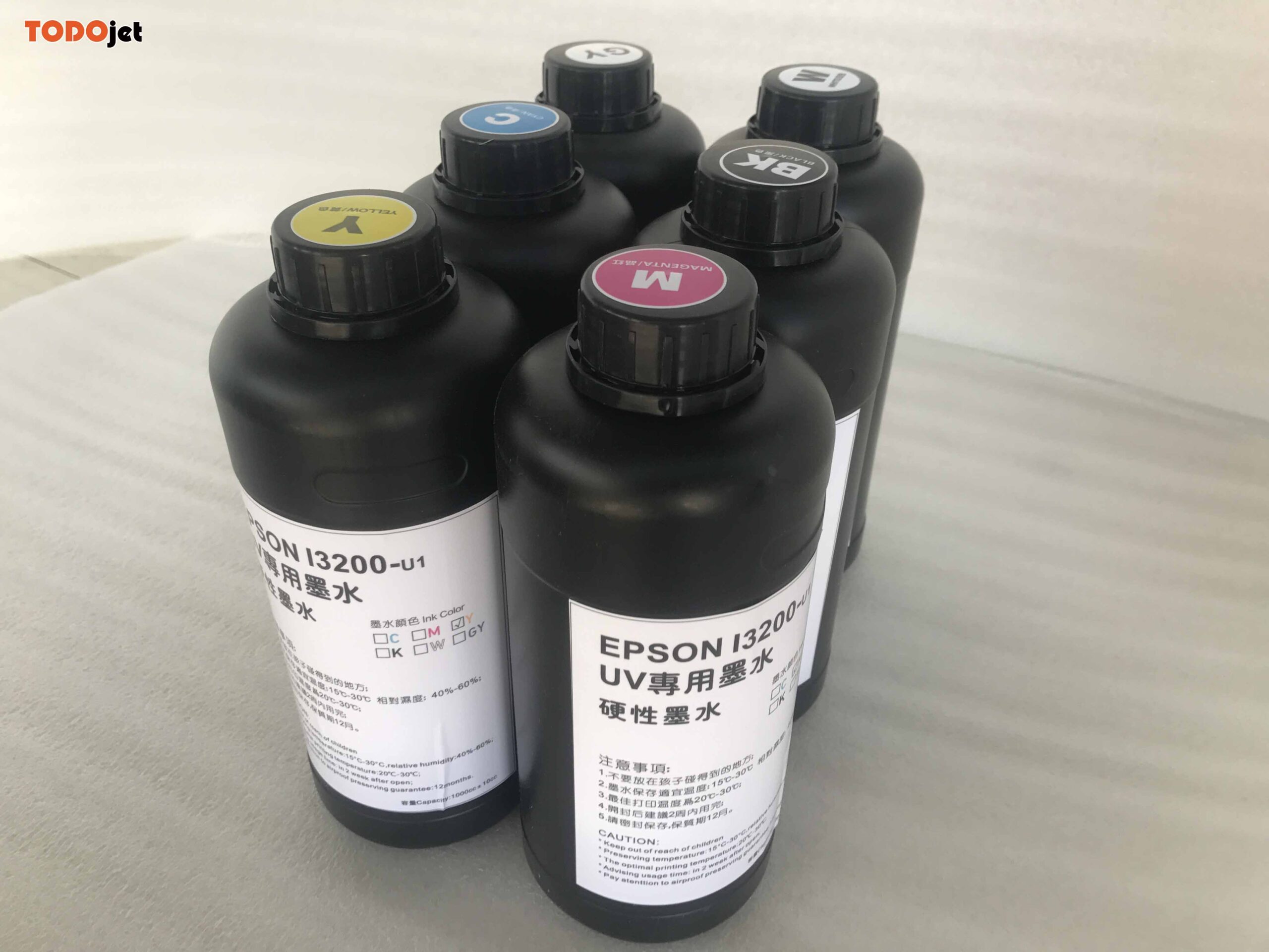 TODOjet 6 Colors UV Ink Soft Hard UV Print Ink Price For Printer For Epson 1390 TX800 L800 Printing on PVC and Glass Sheet