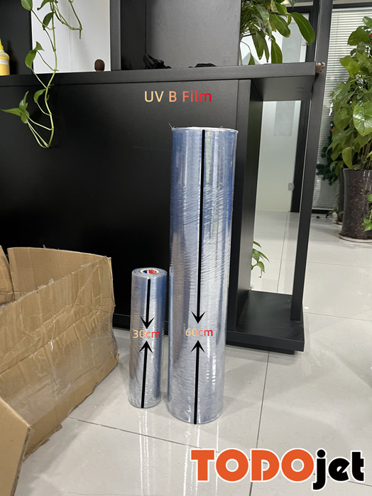 New UV dtf transfer AB film roll 30*100cm 60*100cm AB film transfer dtf pet UV dtf film for UV printer