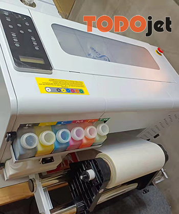 Roll to roll DTF transfer printer with powder heating machine