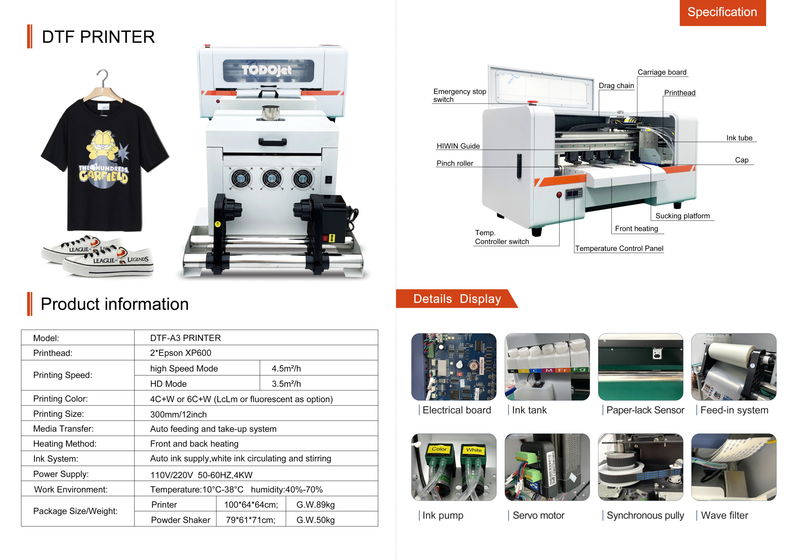 Desktop DTF printer catalogue