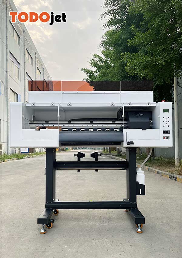 Factory spot 4 heads fluorescent color offset white ink shaking powder heat transfer printer 60CM T-shirt printer