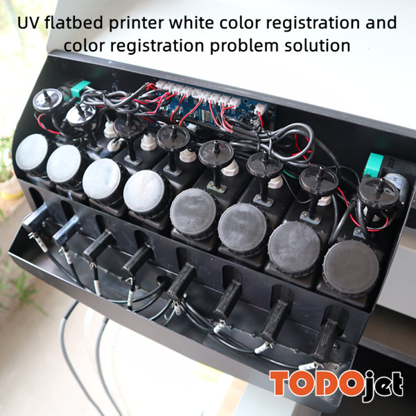 UV flatbed printer white color registration and color registration problem solution