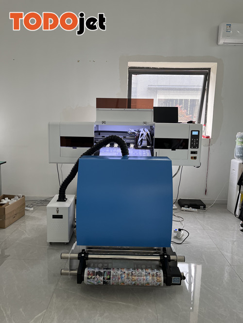 Factory spot 4 heads fluorescent color offset white ink shaking powder heat transfer printer 60CM T-shirt printer
