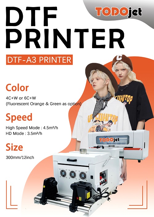 Reflective color printing of DTF printer