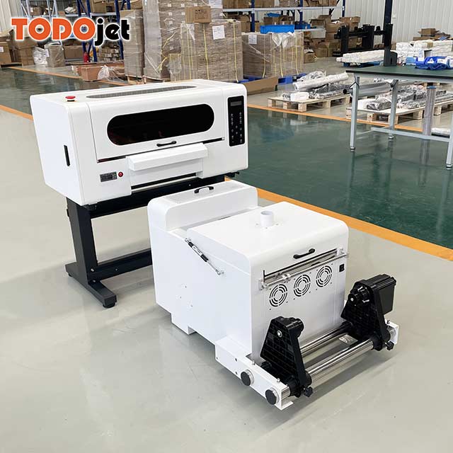 300mm dtf printer dtf machine with 2 xp600 printheads with powder shake machine