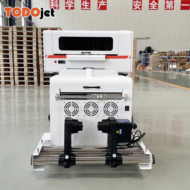 300mm dtf printer dtf machine with 2 xp600 printheads with powder shake machine