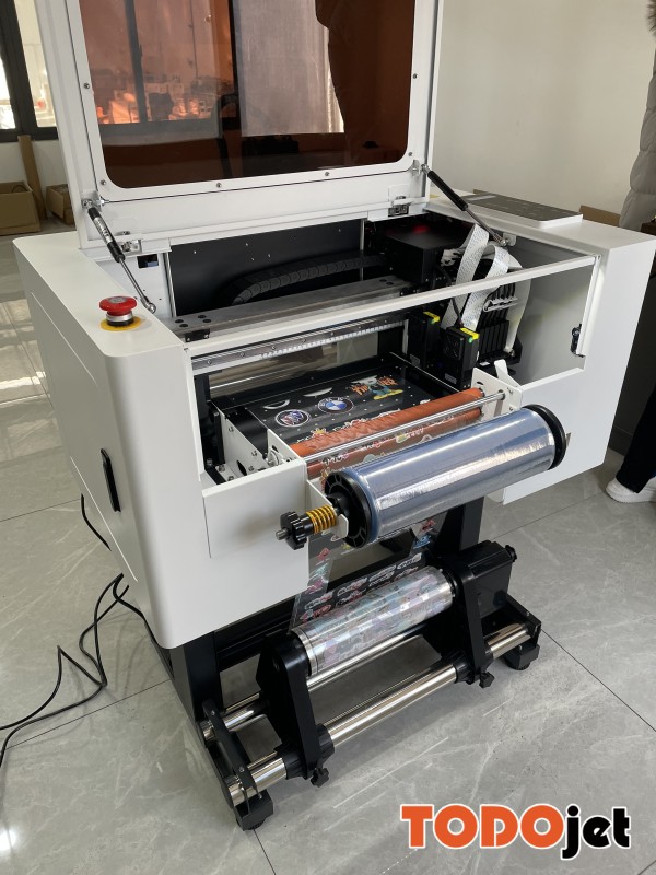 UV DTF Printer 30CM 2PCS Epson F1080 printheads White + CMYK + Varnish Printing AB film