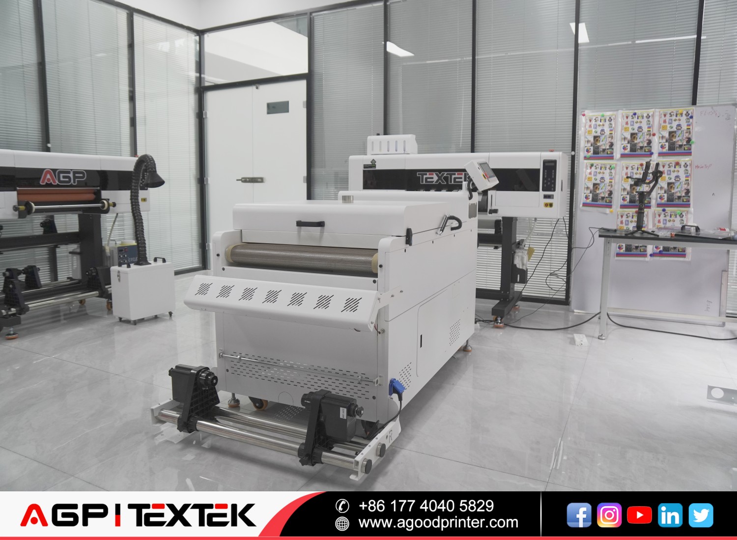 Fully automatic DTF Printer cutting-free, stroke-free automatic powder shaker drying all-in-one machine