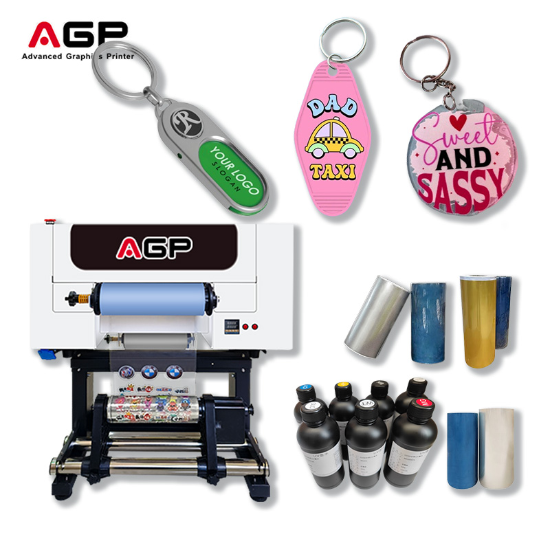 12 Inch 30cm A3 UV DTF Printer AGP F30 Epson 1080 2-in-1 Laminator Cup Wraps Transfer Prints Wholesale Price