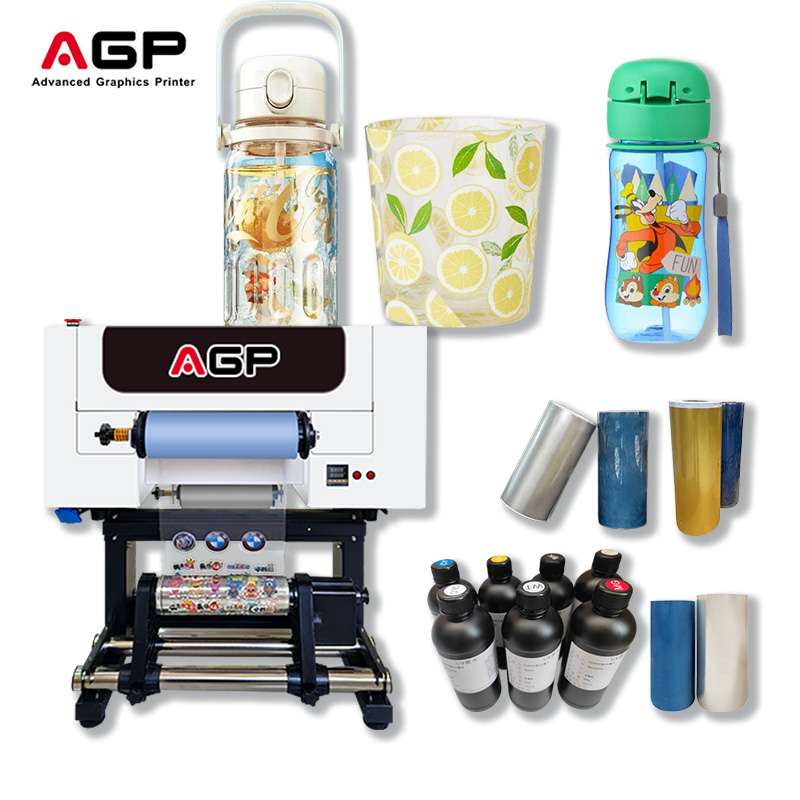 12 Inch 30cm A3 UV DTF Printer AGP F30 Epson 1080 2-in-1 Laminator Cup Wraps Transfer Prints Wholesale Price