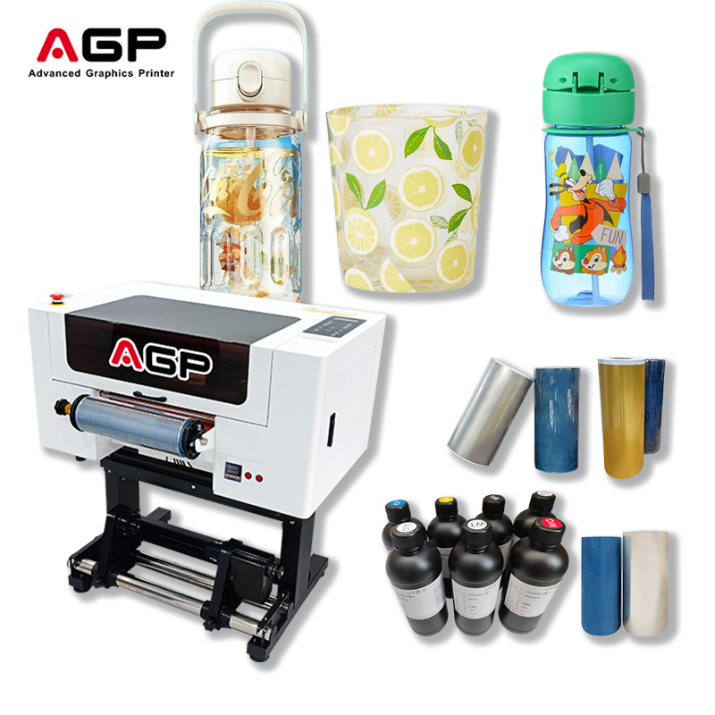 12 Inch 30cm A3 UV DTF Printer AGP F30 Epson 1080 2-in-1 Laminator Cup Wraps Transfer Prints Wholesale Price