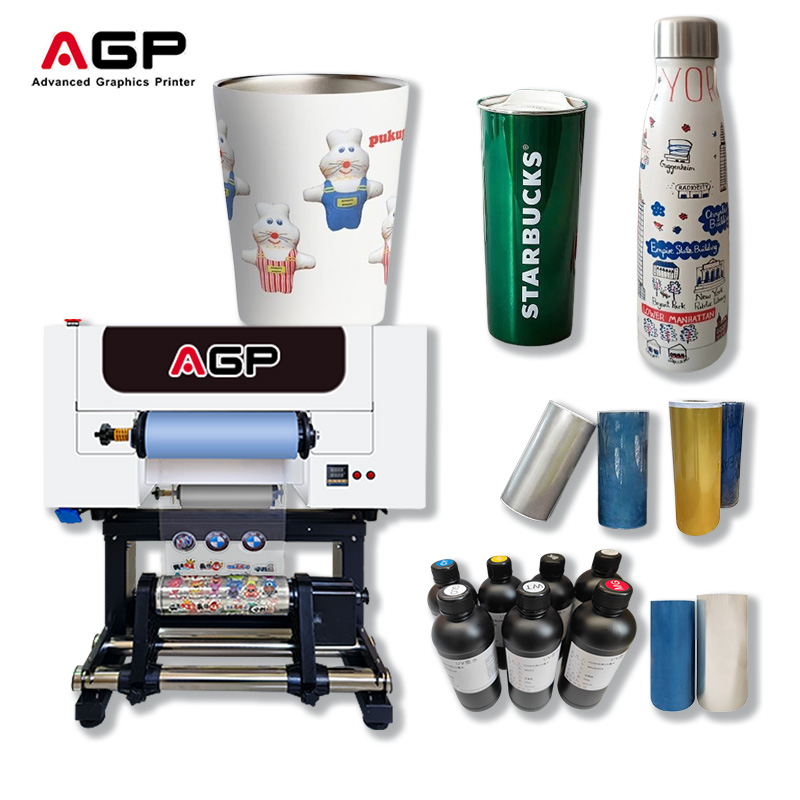 12 inch A3 30cm UV DTF Printer Wholesale Price AGP F30 Epson F1080 Glass Wood Metal Wraps Stickers Printing Machine