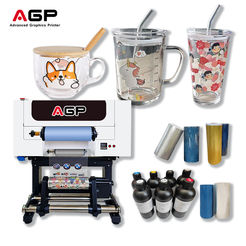 12 inch A3 30cm UV DTF Printer Wholesale Price AGP F30 Epson F1080 Glass Wood Metal Wraps Stickers Printing Machine