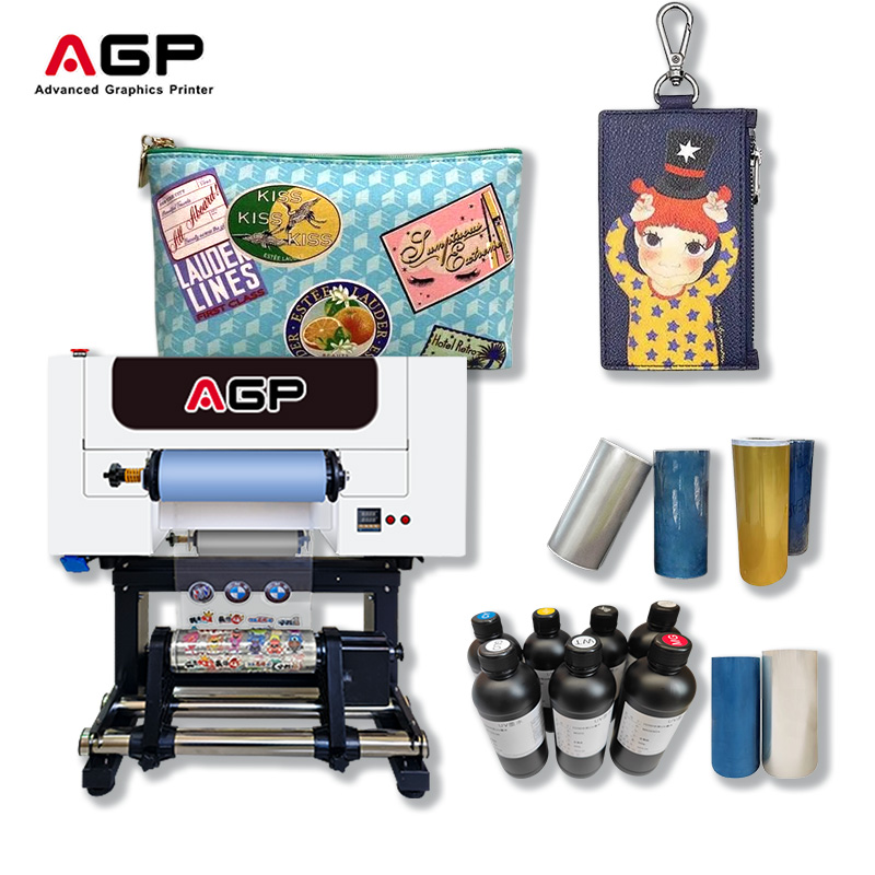 12 inch A3 30cm UV DTF Printer Wholesale Price AGP F30 Epson F1080 Glass Wood Metal Wraps Stickers Printing Machine