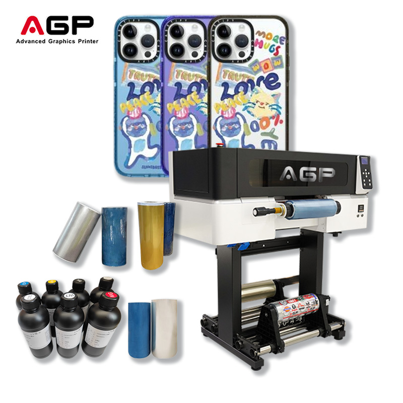 AGP S30 30cm A3 UV DTF Printer Wholesale Price Epson I1600 Label Printing Transfer Sticker Machine 2024