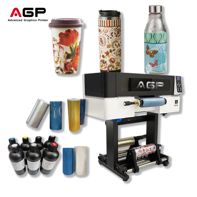 AGP S30 30cm A3 UV DTF Printer Wholesale Price Epson I1600 Label Printing Transfer Sticker Machine 2024