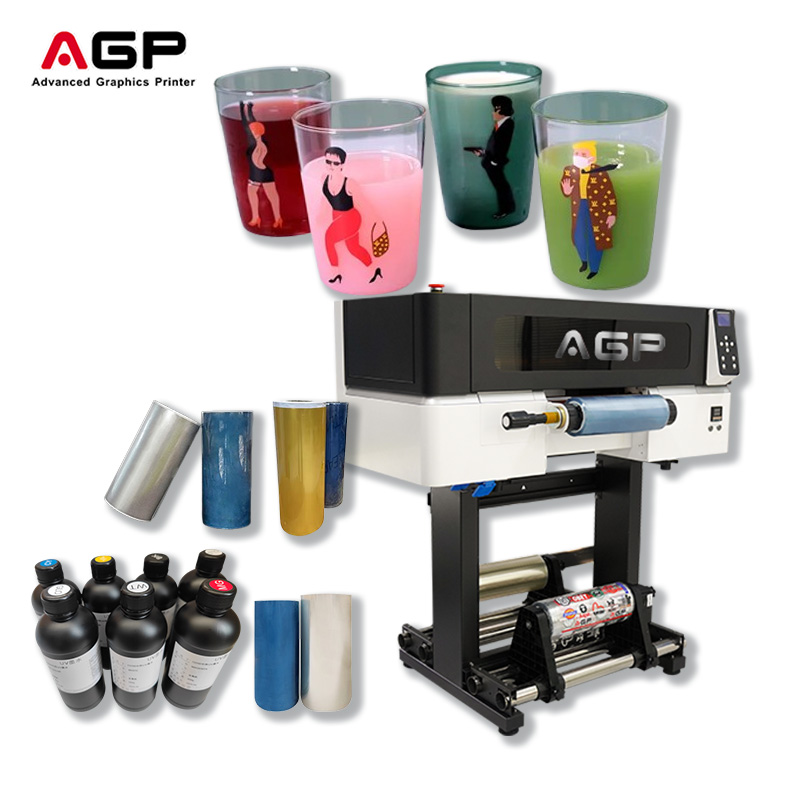 AGP S30 30cm A3 UV DTF Printer Wholesale Price Epson I1600 Label Printing Transfer Sticker Machine 2024