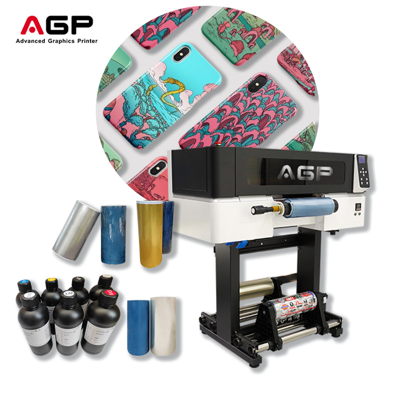 AGP S30 30cm A3 UV DTF Printer Wholesale Price Epson I1600 Label Printing Transfer Sticker Machine 2024