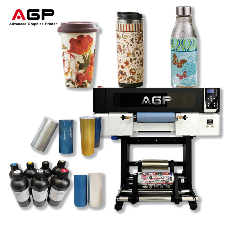 AGP S30 30cm A3 UV DTF Printer Wholesale Price Epson I1600 Label Printing Transfer Sticker Machine 2024