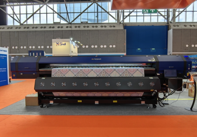 8 Heads 3.2m Fedar FD5328E Sublimation Textile Printer on Display at FESPA Global Print 2024 in Amsterdam