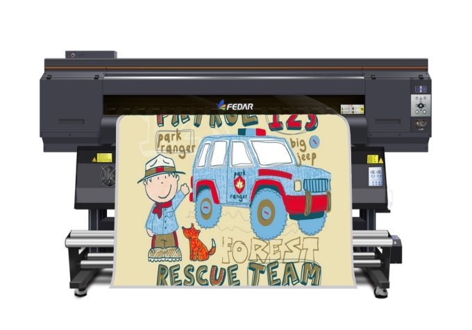 3 Heads 1.9m Fedar FD5193E Dye Sublimation Textile Printing Machine