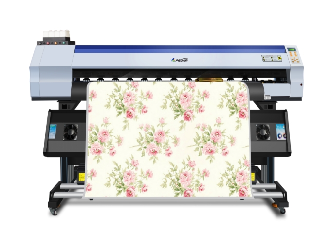Fdear 1.9 m FD1900 dye sublimation printer 2 Epson i3200-A1 printheads for fabric printing