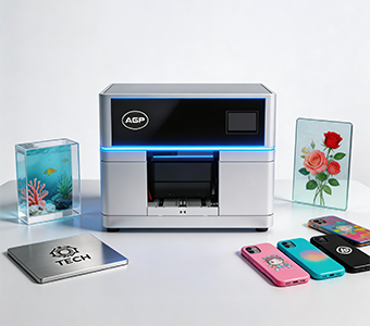 A5 UV Flatbed Printer Desktop Small UV Printer CMYK+White Printing for Phone Case Acrylic Glass Metal