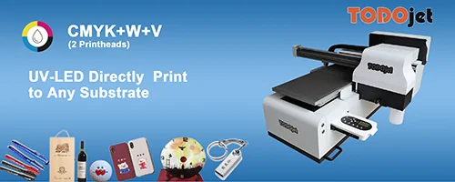 A3 UV printer with rotary attachment TODOjet Flatbed UV Inkjet Printer made in China