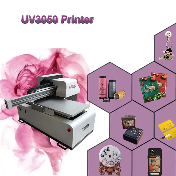 Factory Direct Sale A3 Double Heads Fast Phone Case Pen Golf Lighter LED UV Flatbed Printer With Rotary Attachment