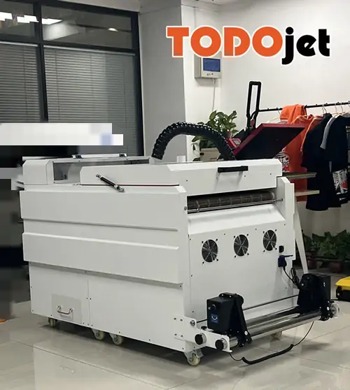 1.2m large format Tshirt custom pet film heat transfer powder shaking machine for dtf
