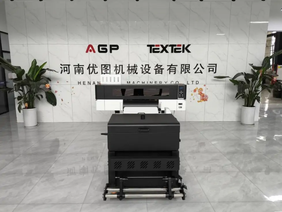 AGP 60cm double head DTF printer clothing T-shirt heat transfer powder shaking all-in-one digital printing machine
